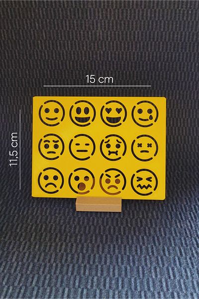 Karmelom Studio Face Expressions Template Ruler - Emotion Icons for Agenda and Notebook Designs