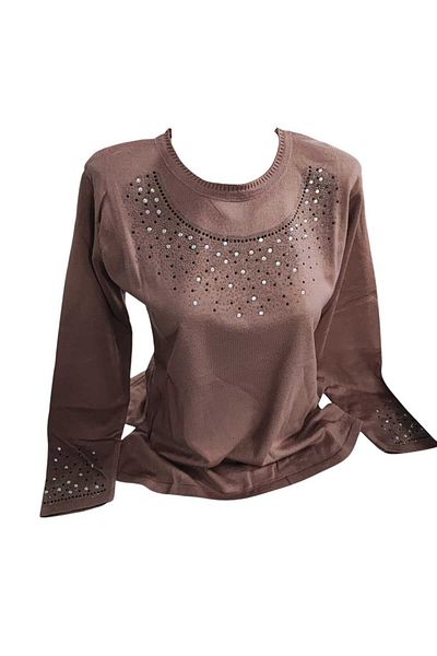 Sel Giyim New Season Stone Mom Sweater Bluz