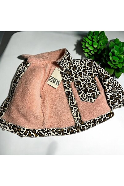 Butik Kız Çocuk Minnie Nakışlı Kot Ceket | Leopar Desenli Kız Çocuk Kıyafet |...