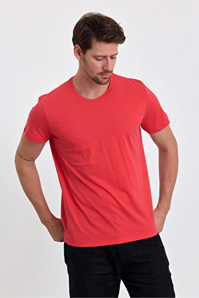 COMBİNE MİCHAİL Ανδρικό μπλουζάκι Puppy Mouth 100% βαμβακερό με λεπτή εφαρμογή με λαιμόκοψη Basic