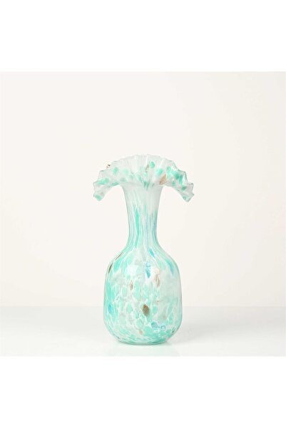 Vitale Λευκό Πράσινο Γυάλινο Βάζο 14*29εκ. AK.P349.374129