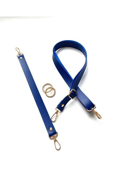 FERİHA HOBİ AKSESUAR حزام حقيبة جلدي، مقبض قصير ومجموعة حلقات