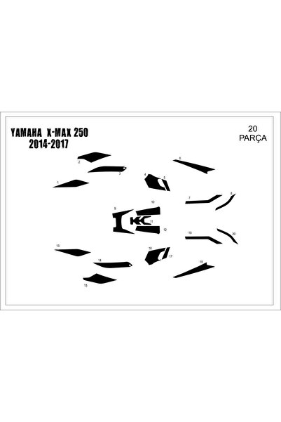 Marscockpitdesign Yamaha Xmax 2014-2017  Tank Pad ve Grenaj Kaplama