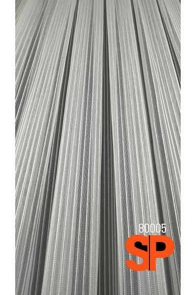 Taç Modern Striped Top Quality Plain Tulle Curtain - Does Not Want Ironing, 1/3 Pleat New Product