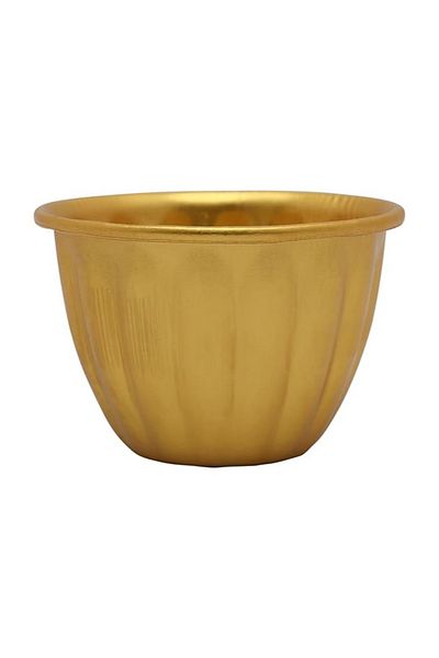 mastergold Aluminum Cream Mold 2 Pcs Gold 7.5cm | Dessert & Cream Caramel Serving Bowl | Oven Safe for Pudding