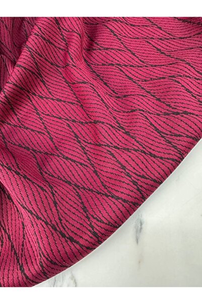 ipekkumaş قماش محبوك منقوش بلون أحمر كلاريت يباع بالقطعة 1 قطعة 1 متر