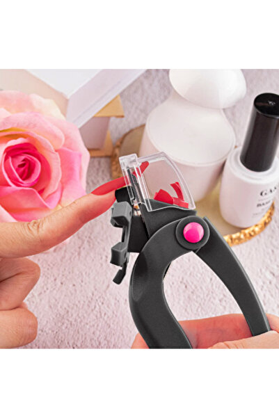 Arzu Güzel Cosmetics Hazneli Protez Tırnak Tips Kesme Makası-Profesyonel Pasl...