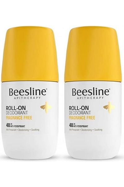 Beesline مزيل العرق رول أون خالي من العطور 2 × 50 مل (1 + 1 مجانًا)