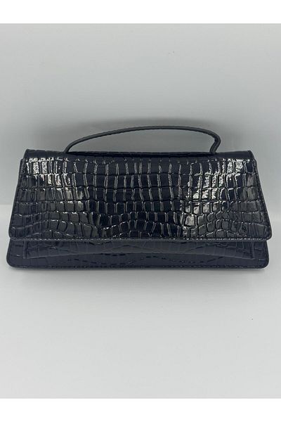 KIRASE Geantă de mână și de umăr din piele de crocodil New Trend - Baguette