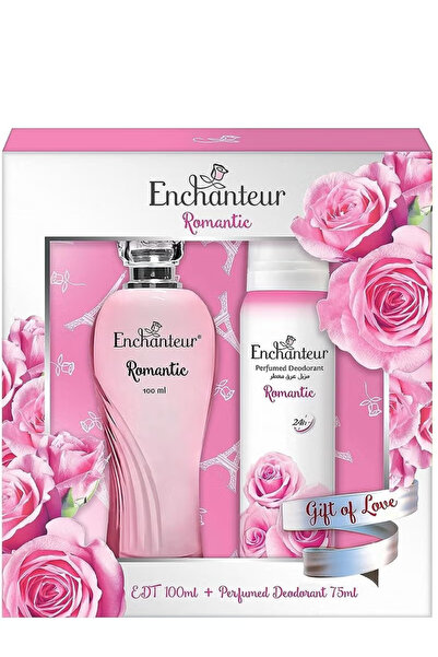 ENCHANTEUR مجموعة هدايا EDT ومزيل العرق المعطر - هدية رومانسية للحب، 100 مل +...
