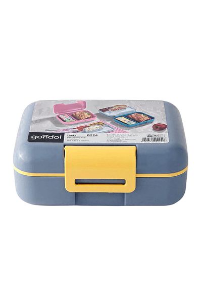 Gondol Lunch Box with Lock 2 Compartments Kids Breakfast Student School Picnic Food Putting Container