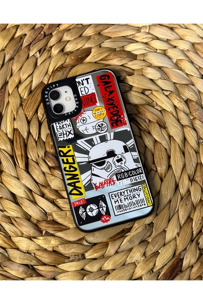 HYPERSOFT Iphone 12 ve 12 Pro (6.1 inç) Uyumlu Casefity Aynalı Kılıf Star War...