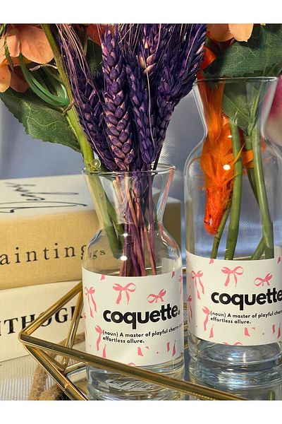 Saccura Decor Διακοσμητικό Βάζο Nadide Dictionary Series – Coquette Διπλό Γυάλινο Βάζο