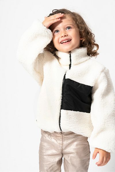 Baby Animals Welsoft Plush Winter Unisex Baby and Kids Coat - Lamb Zip-Up Cardigan Jacket