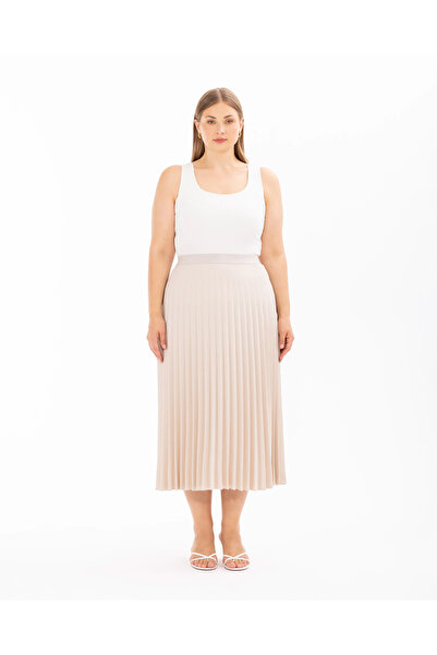 Gala-Xi Plus Size Basic Pleated Skirt
