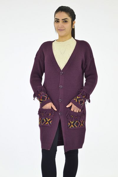 Tuğra Tassel Detailed Knitwear Jacket