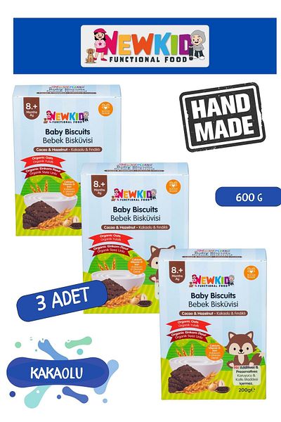 Good Food New Kid - Cocoa & Hazelnut Baby Biscuit 3-Piece Opportunity Pack