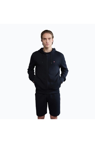 Napapijri Pánska čierna mikina s kapucňou Napapijri Balis Fzh Sum 041 Black