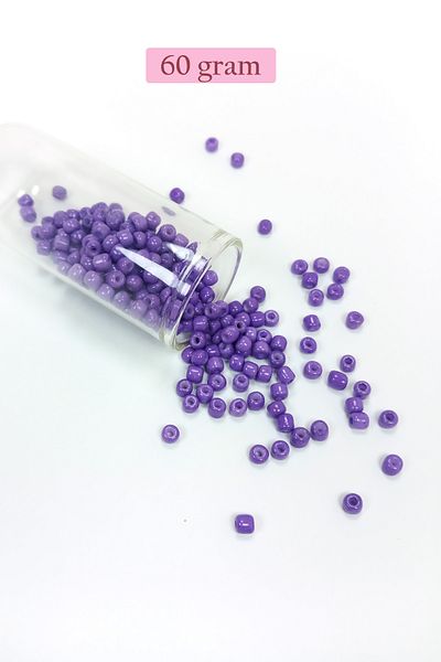 STUMBANNG Pour Glass Sand Beads Large Size (6/0) 4 mm - 60 Grams - Purple - Bnc116