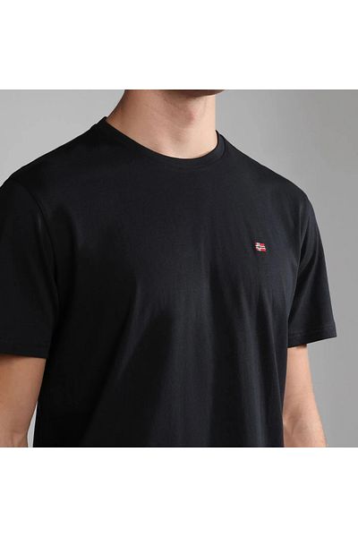 Napapijri Tricou negru pentru bărbați Napapijri Salis