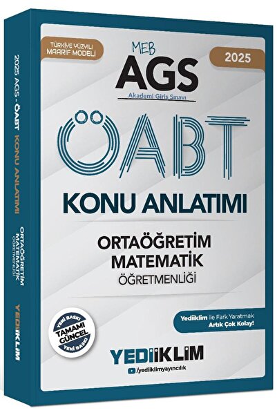 Yediiklim Yayınları 2025 MEB AGS ÖABT Ortaöğretim Matematik Öğretmenliği Konu...