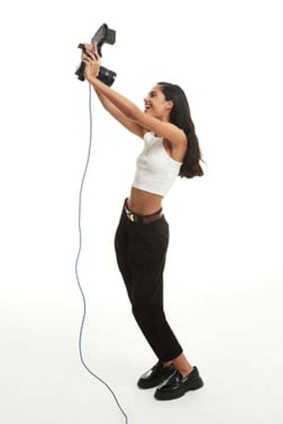 Quzu Black Belted Trousers