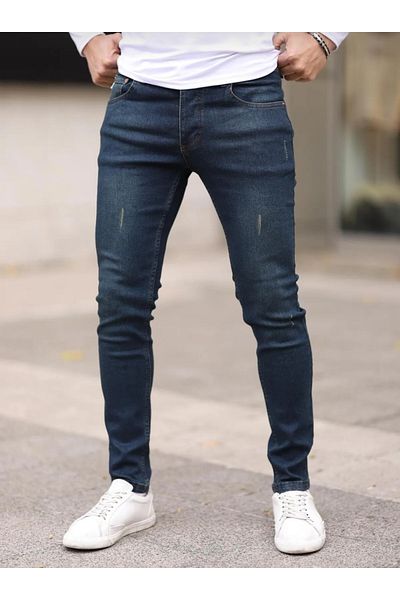 Lotus Men's Skinny Fit Gray Nail Jeans