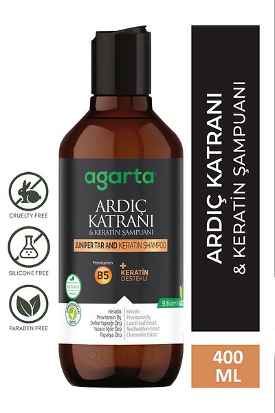 Agarta 2 Natural Juniper Tar and Keratin Hair Eczema Shampoo 400 ml