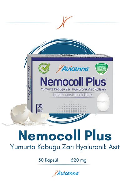 Avicenna Nemocoll Plus 30 Capsules - Collagen, Hyaluronic Acid and Egg Peel