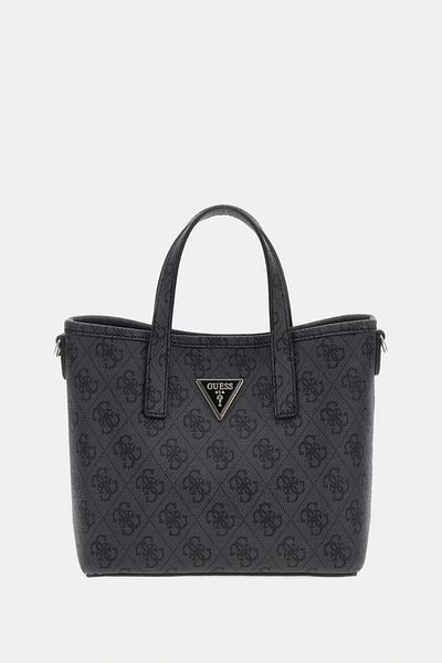 Guess Latona Mini Tote Women's Anthracite Mini Bag Hwsg9211750-Clo