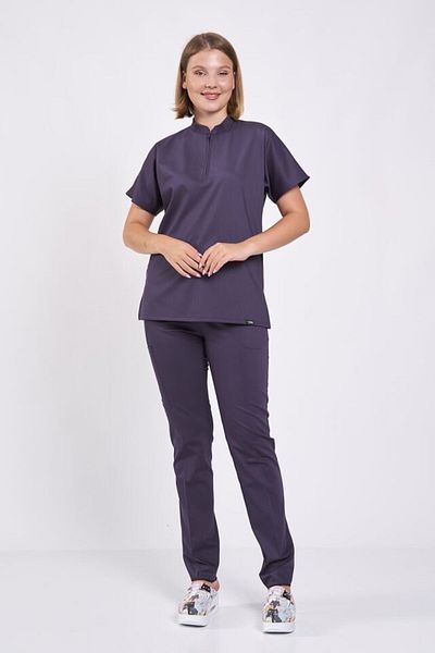 Owlet Medikal Plum Zipper Detailed Surgical Uniform