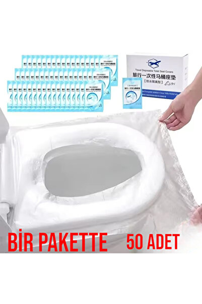 lstri Klozet Kapak Örtüsü   Tek Kullanımlık 50 Adet Klozet Örtüsü Klozet Poşe...