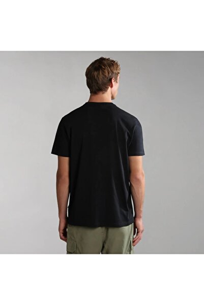 Napapijri Ανδρικό μαύρο μπλουζάκι Napapijri Salis