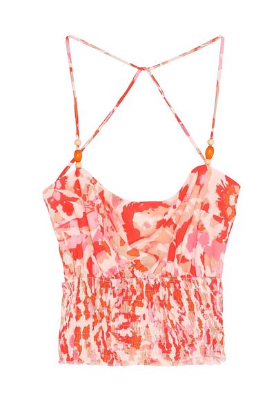 Quzu Gipe Detailed Crop Blouse