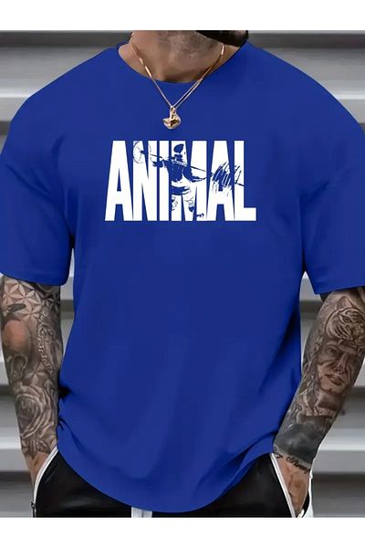 DAXİS Sportwear Company ΑΝΔΡΙΚΟ T-Shirt Crew Neck Relaxed Fit με στάμπα