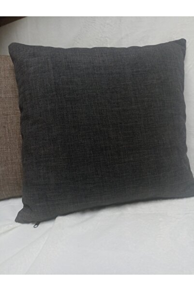 Rüyam Față de pernă decorativă din antracit țesut din in