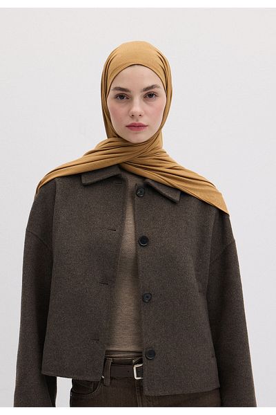 Fresh Bamboo Combed Shawl Camel