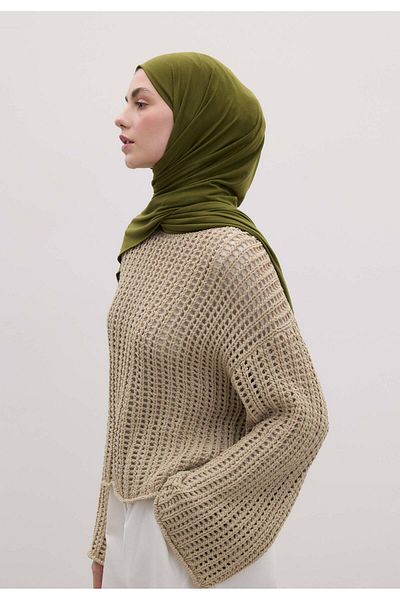 Fresh Bamboo Combed Shawl Moss Green