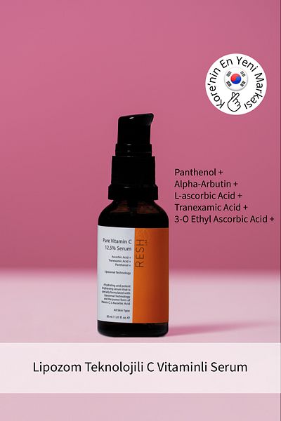 RESH LAB Pure Vitamin C Serum 12.5% - Pure Vitamin C Serum for Blemishes and Wrinkles