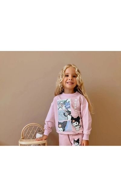 Soft kids Girl's Bottom Top Sweat Suit