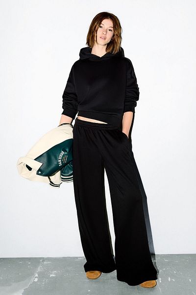 Bershka Super wide-leg plush trousers