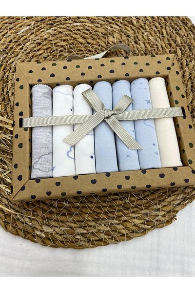 ByBest Beauty 2025 Model Set of 7 Patterned Combed Cotton Baby Mouth Wipes