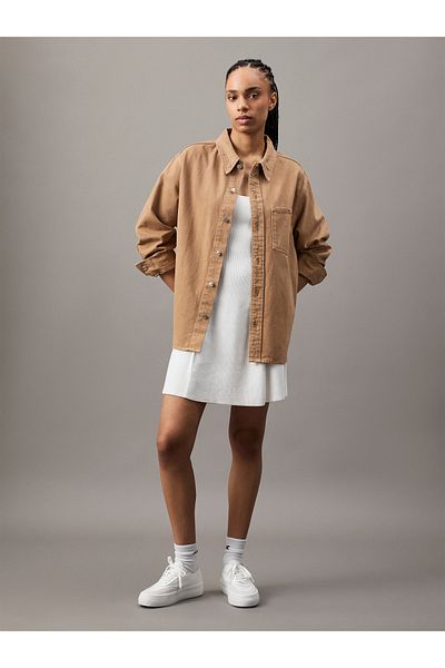 Calvin Klein WOVEN LABEL SWEATER DRESS