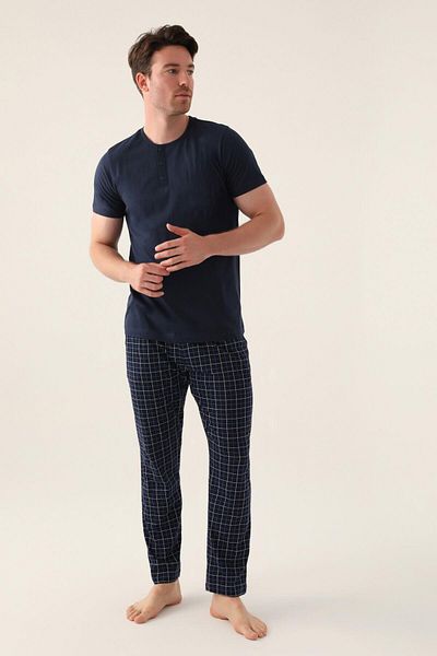 Arnetta Ανδρικό κοντό κοστούμι πιτζάμα Navy Blue