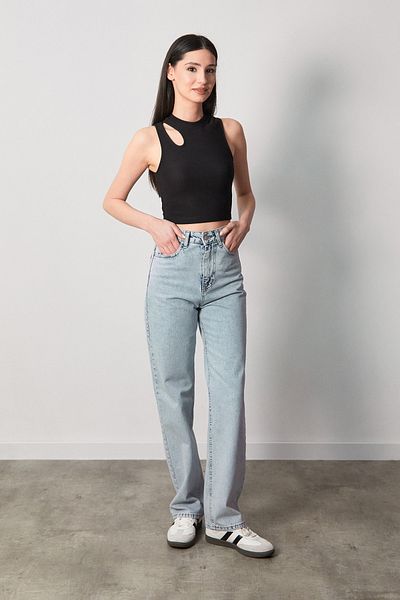 Fulla Moda Corp crop pentru umeri cu fir cu fereastră
