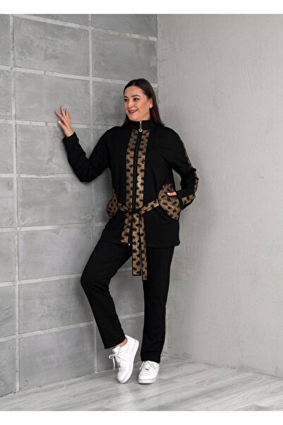 Bella Belluci Büyük Beden Kuşaklı Alt Üst Takım