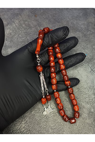 Mos Tespih Üst Düzey Hareli Toz Kehribar Tesbih