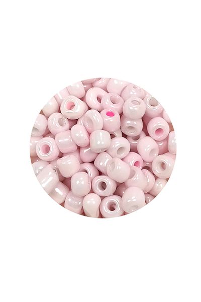 STUMBANNG Large size cast glass sand beads (6/0) 4 mm - 60 grams - powder pink - bnc113