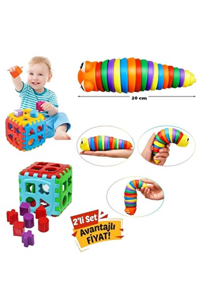 Shem Eğitici Esnek Sök Tak Tırtıl 20 cm File Bultak 9 parça Toplam 10 Parça 2...