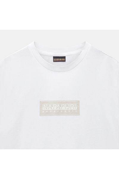 Napapijri Tricou alb Napapijri S-Box Logo pro bărbați